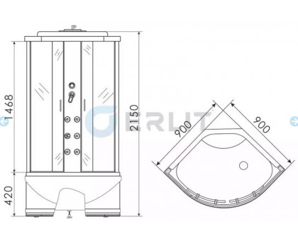 Душевая кабина Erlit ER3509TPF-C3