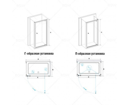 Душевой уголок RGW PA-43 (PA-05 + Z-12) 70x100, прозрачное стекло