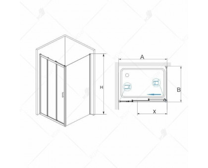 Душевой уголок RGW PA-73 P (PA-13 + 2Z-33) 180x100, прозрачное стекло