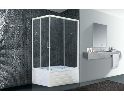 Душевой уголок Royal Bath RB 8100BP-T 100х80 см, с прозрачными стеклами, правосторонний