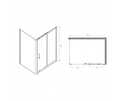 Душевой уголок RGW PA-74 (PA-14 + Z-050-2) 160x80, прозрачное стекло