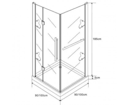 Душевой угол Wasserfalle F 2005 90х90