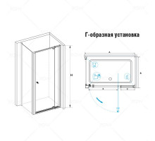 Душевой уголок RGW PA-32 (PA-02 + Z-12 + A-11) 100x100, прозрачное стекло